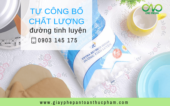 Tự công bố tiêu chuẩn chất lượng đường tinh luyện