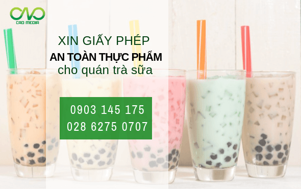 Điều kiện xin giấy phép an toàn thực phẩm cho quán trà sữa