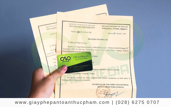 Dịch vụ xin giấy chứng nhận y tế (HC) cho hoa quả sấy khô