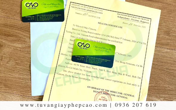 Quy định xin giấy chứng nhận health certificate gạo, tấm