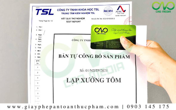 Thủ tục công bố chất lượng sản phẩm lạp xưởng tôm