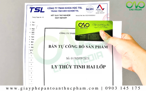 Tư vấn công bố chất lượng sản phẩm ly thủy tinh TRỌN GÓI