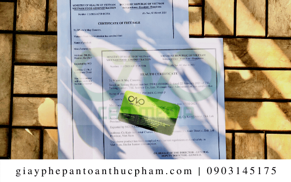 Trình tự xin health certificate cho bột nêm xuất khẩu
